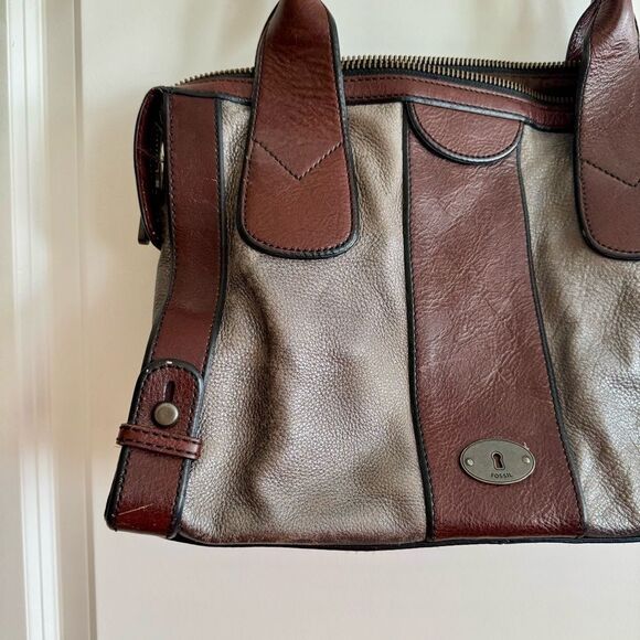 Fossil Brown and Silver Satchel - Picture 6 of 9